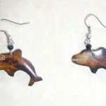 Bone Bead Dolphin Earrings EA5