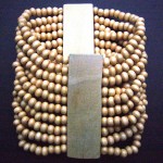 Wood Bead Stretch Bracelet – Light Brown BWB3