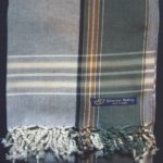 Kikoy – Grey & Green Broad Stripe KK7